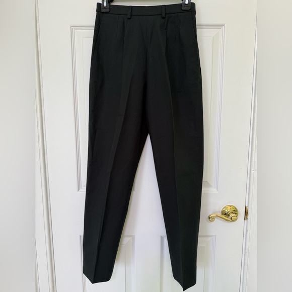 Yves Saint Laurent rive gauche Women’s Pleated Side Zipper Trousers Size F36 - Picture 1 of 10